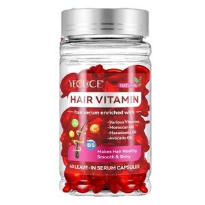 YECUCE Hair Vitamin Leave in Hair Serum 40 Capsules Healthy Shiny Hair Oil